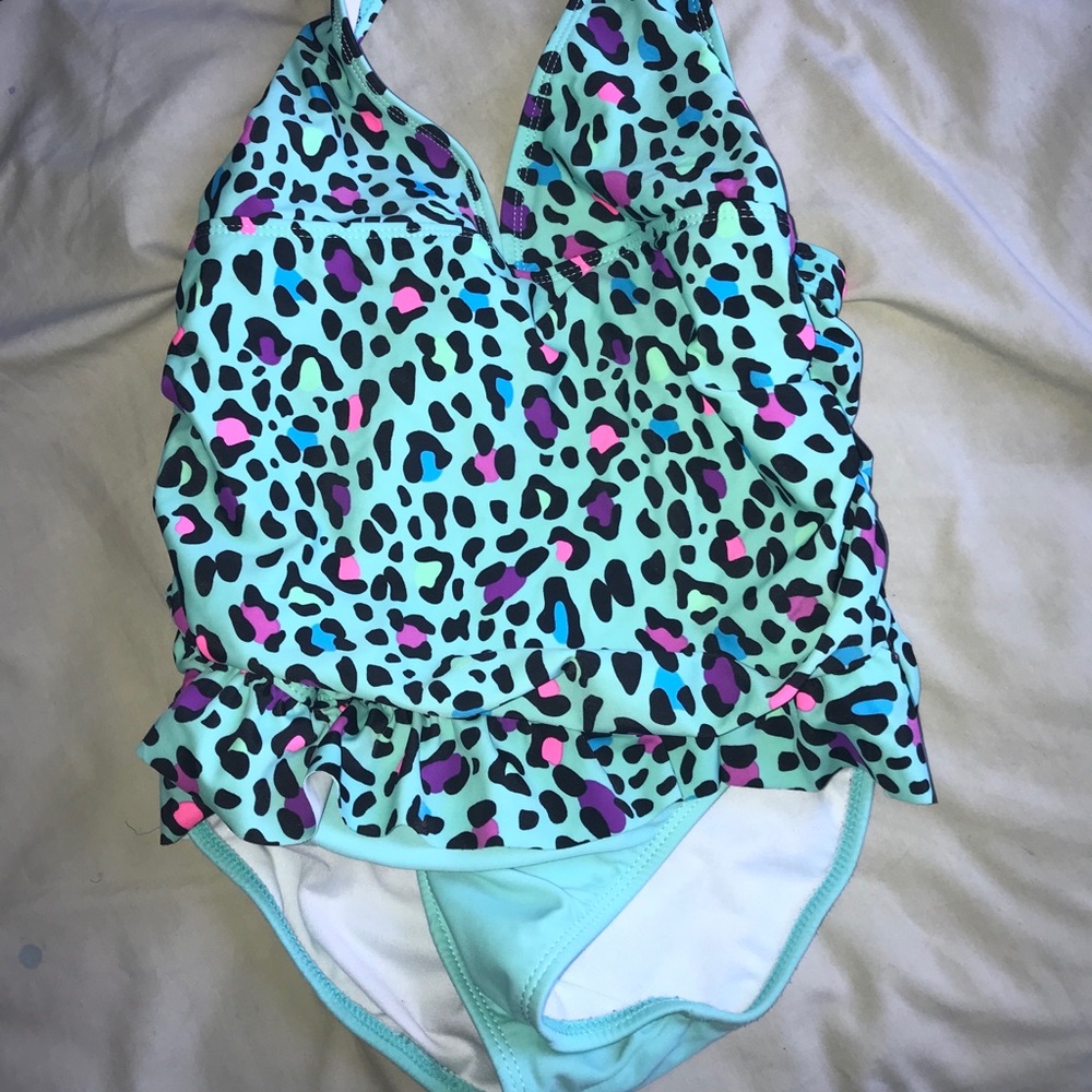 Cheetah one piece bathing suit